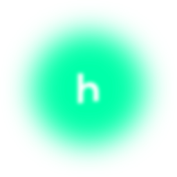 h on green